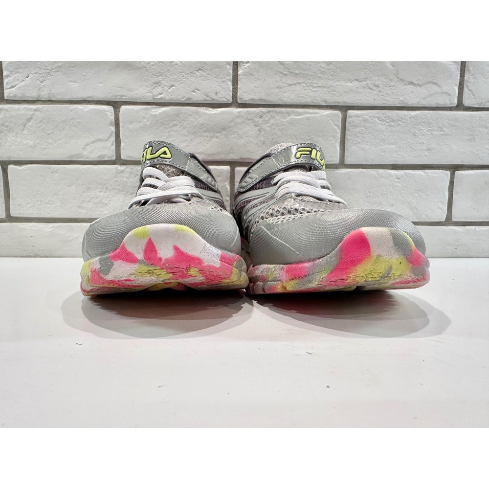 Fila Kids‎ Gray Pink Yellow Tie Dye Athletic Shoes Sneakers Size 6 - Picture 4 of 9